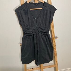 Rhapsody full zip tank dress gray size medium